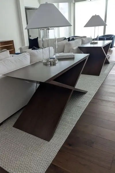 X-shaped sofa tables