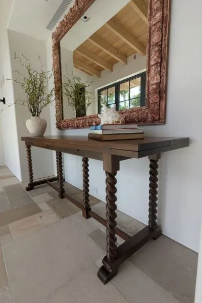 Black walnut table with barley twist legs