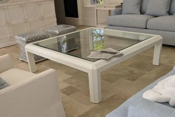Raffia wrapped coffee table