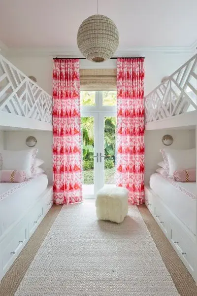 White bunks with Chippendale railings