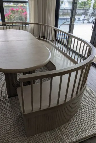White oak dining bench