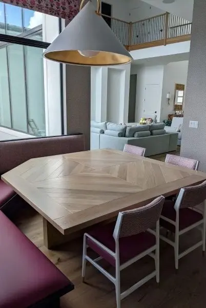 White oak dining table